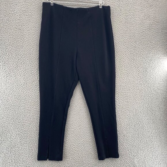 Calvin Klein Pants Womens Extra Large Black Skinny Leg Stretch Pull On Office - Picture 1 of 11